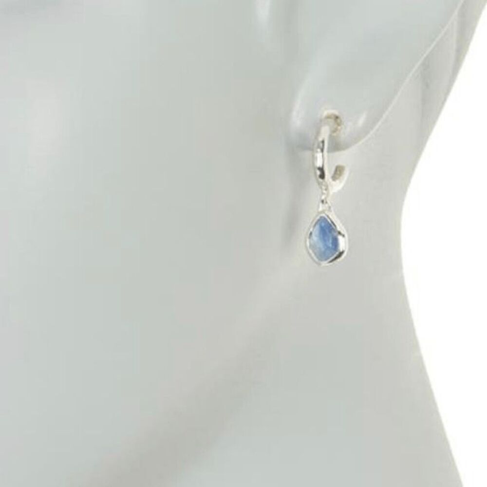 Monica Vinader Sterling Silver Siren Mini Kyanite Nugget Huggie Earrings, Nwt — image 8 of 8